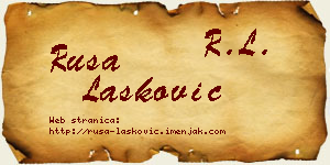 Rusa Lasković vizit kartica